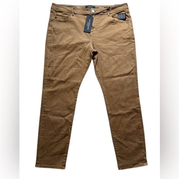 Liverpool Los Angeles Men’s Kingston Modern Straight jeans brown size 42x32 NWT - Picture 1 of 7